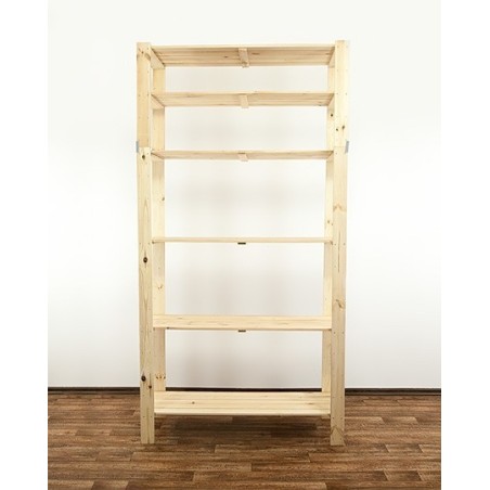 Regał drewniany do zabudowy z półką ażurową Maxi 6N