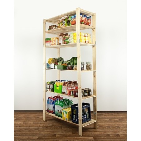 Regał drewniany do zabudowy z półką ażurową Maxi 6N