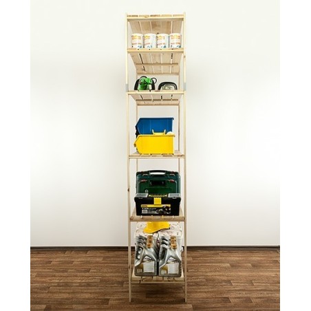 Regał drewniany do zabudowy z półką ażurową Maxi 6N