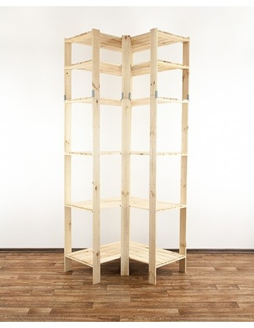 seria MAXI - Regał drewniany do zabudowy z półką ażurową  Maxi 6W - product 3