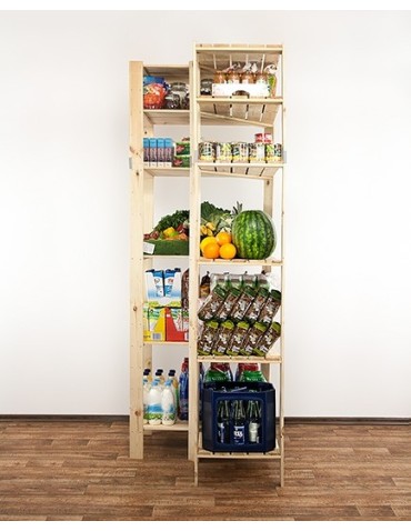 seria MAXI - Regał drewniany do zabudowy z półką ażurową  Maxi 6W - product 4