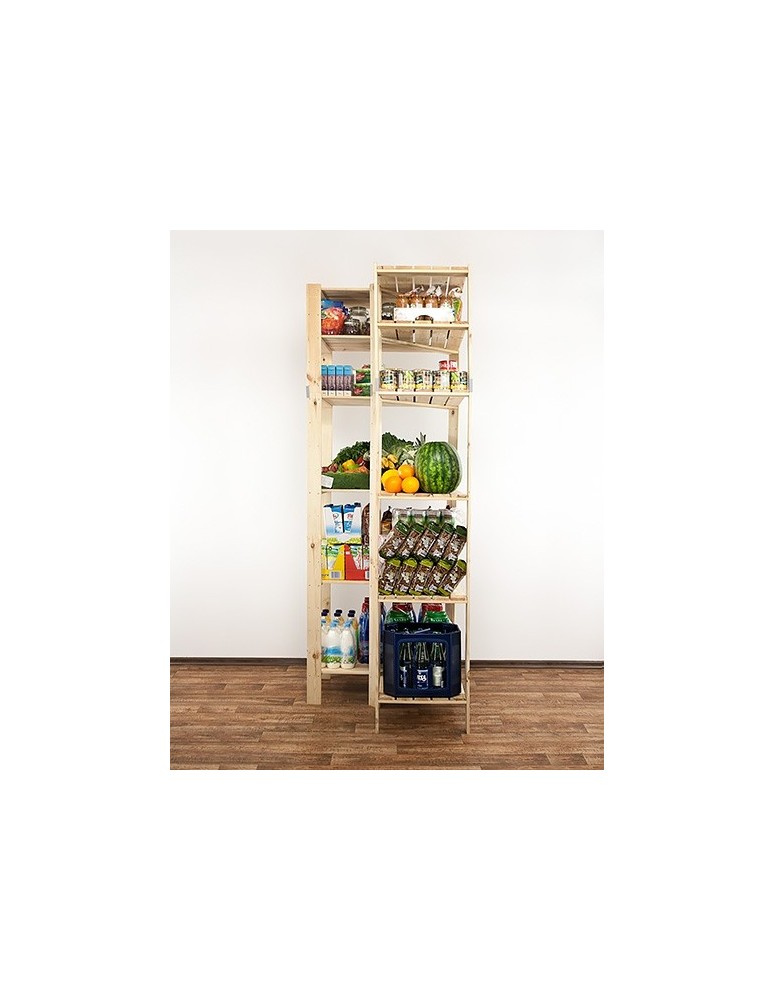 seria MAXI - Regał drewniany do zabudowy z półką ażurową  Maxi 6W - product MODO24.PL 4