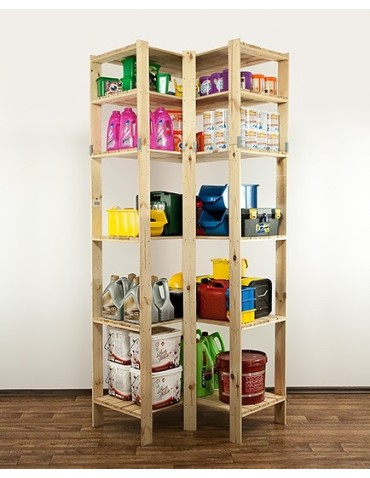 seria MAXI - Regał drewniany do zabudowy z półką ażurową  Maxi 6W - product 5