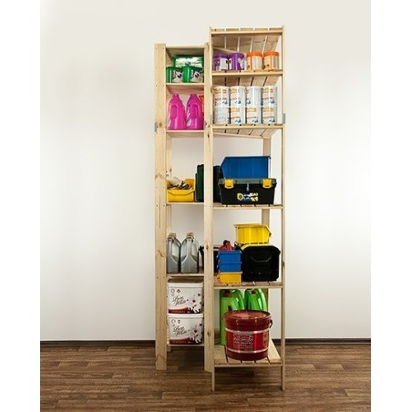 Regał drewniany do zabudowy z półką ażurową  Maxi 6W