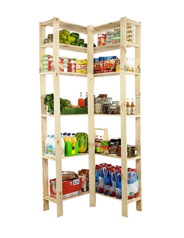 Regał drewniany modułowy z półką ażurową  Maxi 6Z - product 2