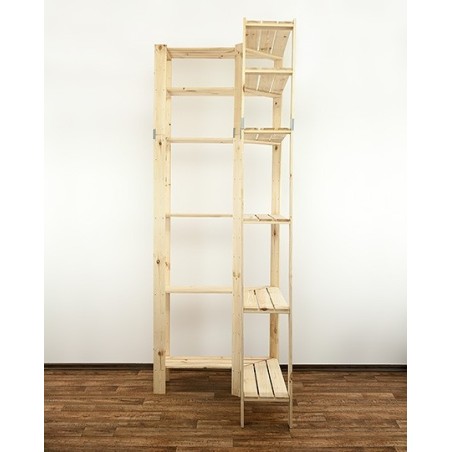 Regał drewniany modułowy z półką ażurową  Maxi 6Z