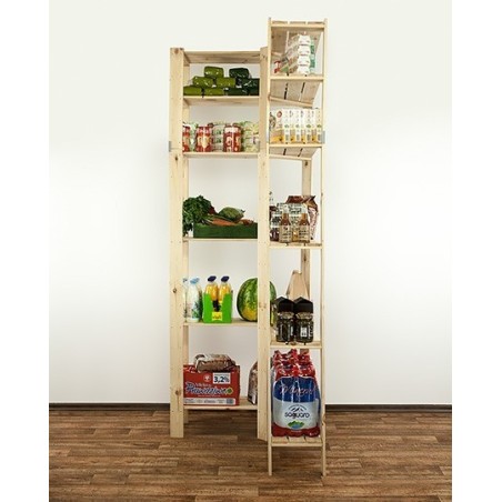 Regał drewniany modułowy z półką ażurową  Maxi 6Z