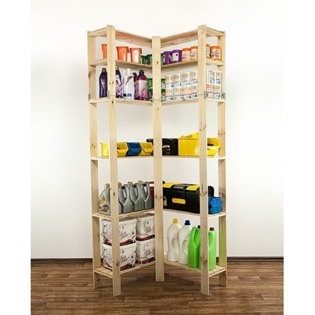 Regał drewniany modułowy z półką ażurową  Maxi 6Z