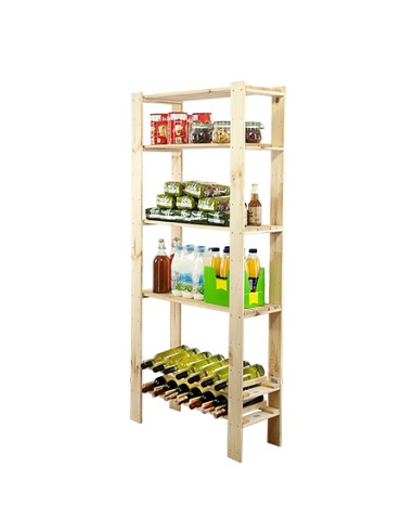 Regał drewniany do zabudowy z półką ażurową  Maxi RW-4L - product 2