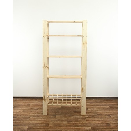 Regał drewniany do zabudowy z półką ażurową  Maxi RW-4L