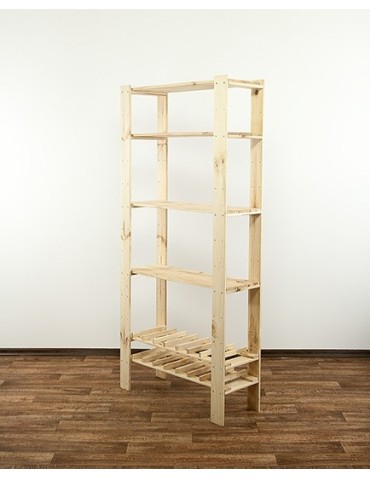 seria MAXI - Regał drewniany do zabudowy z półką ażurową  Maxi RW-4L - product 4