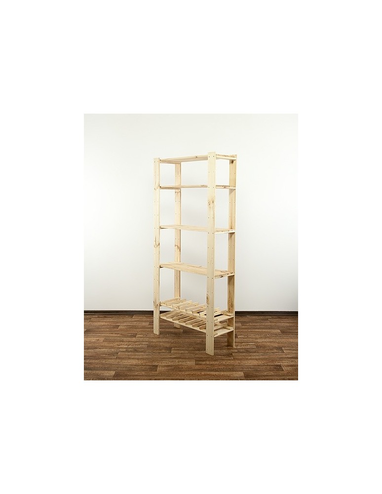 seria MAXI - Regał drewniany do zabudowy z półką ażurową  Maxi RW-4L - product MODO24.PL 4