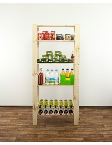 seria MAXI - Regał drewniany do zabudowy z półką ażurową  Maxi RW-4L - product 6