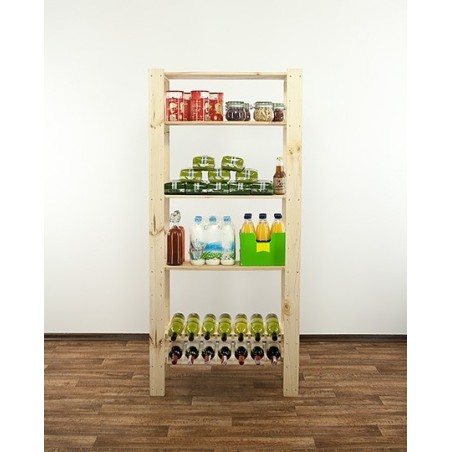 Regał drewniany do zabudowy z półką ażurową  Maxi RW-4L