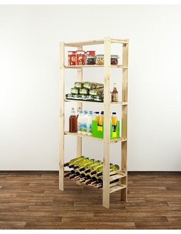 seria MAXI - Regał drewniany do zabudowy z półką ażurową  Maxi RW-4L - product 7