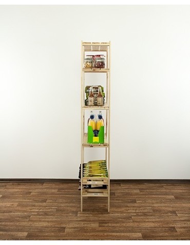 seria MAXI - Regał drewniany do zabudowy z półką ażurową  Maxi RW-4L - product 8