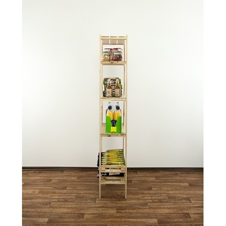 Regał drewniany do zabudowy z półką ażurową  Maxi RW-4L