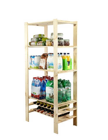 Regał drewniany modułowy z półką ażurową  Maxi RW-4M - product 2