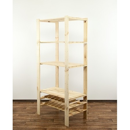 Regał drewniany modułowy z półką ażurową  Maxi RW-4M