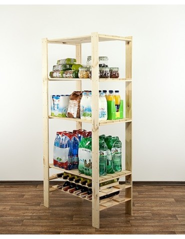 seria MAXI - Regał drewniany modułowy z półką ażurową  Maxi RW-4M - product 6