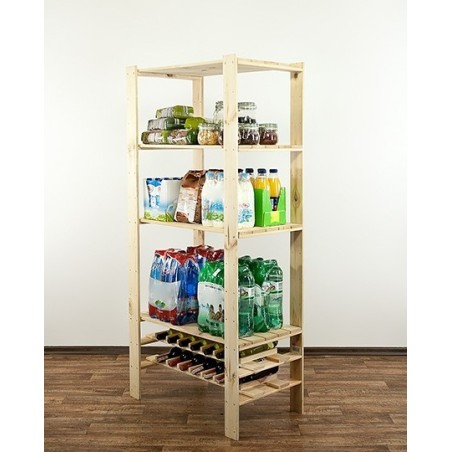 Regał drewniany modułowy z półką ażurową  Maxi RW-4M