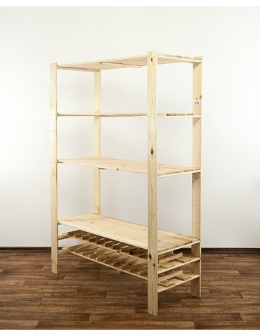 seria MAXI - Regał drewniany do warsztatu z półką ażurową Maxi RW-4N - product 3