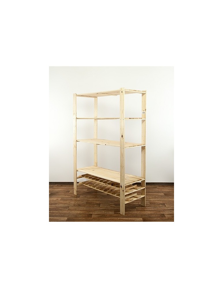 seria MAXI - Regał drewniany do warsztatu z półką ażurową Maxi RW-4N - product MODO24.PL 3