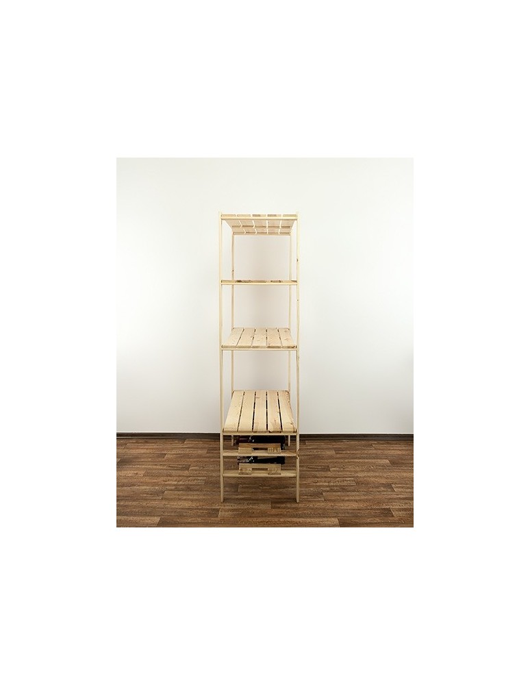 seria MAXI - Regał drewniany do warsztatu z półką ażurową Maxi RW-4N - product MODO24.PL 4