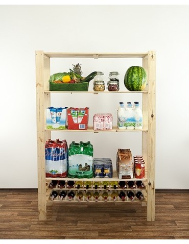 seria MAXI - Regał drewniany do warsztatu z półką ażurową Maxi RW-4N - product 5