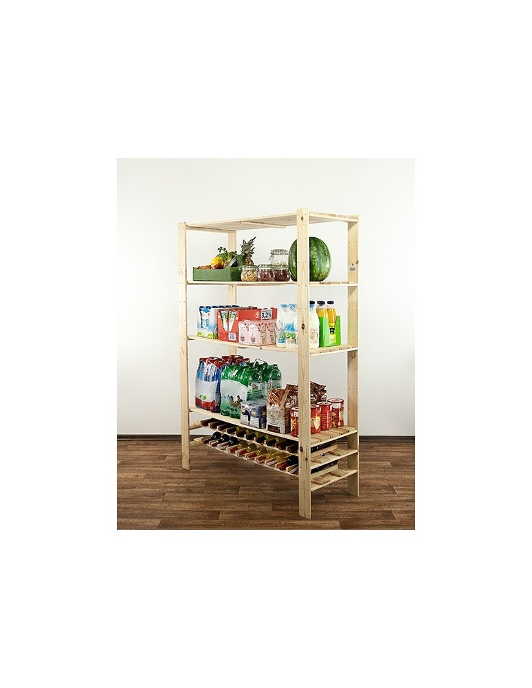 seria MAXI - Regał drewniany do warsztatu z półką ażurową Maxi RW-4N - product MODO24.PL 6