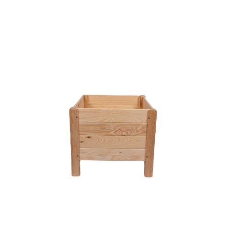 Sosnowa Donica Kwadratowa - 40x40x34 cm · Surowa