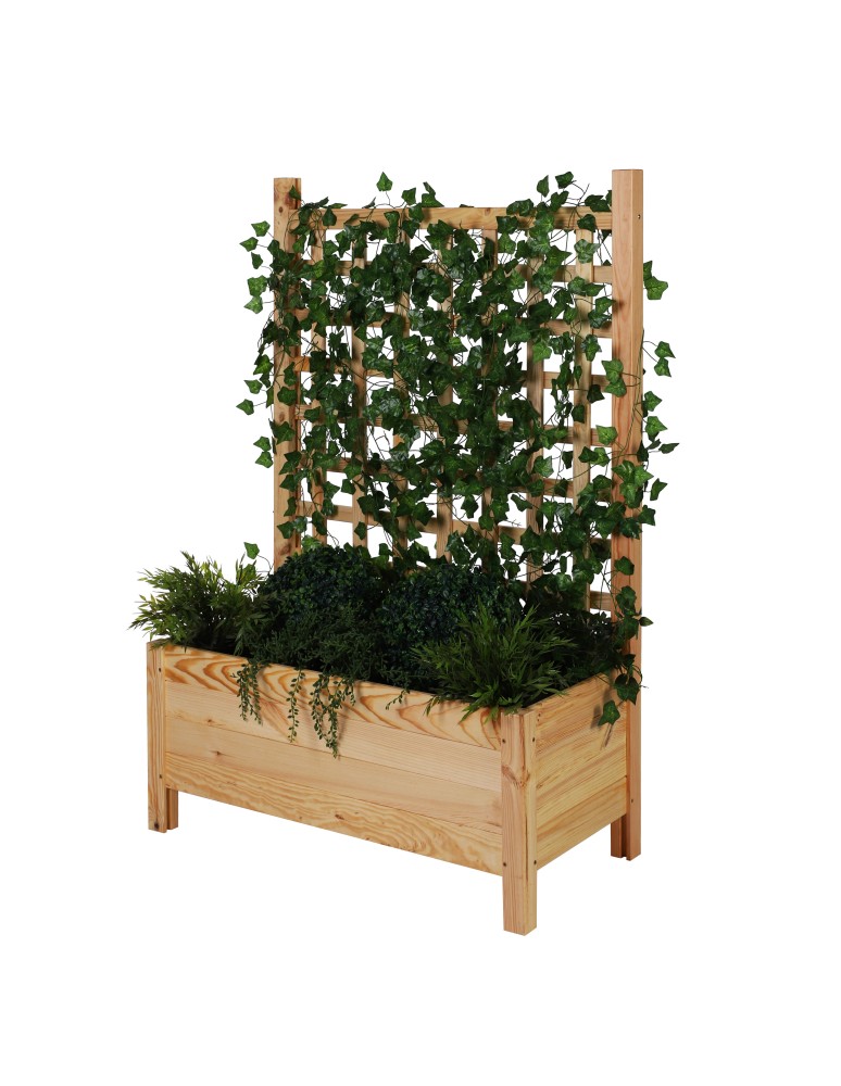 Ogród - Sosnowa Donica z Pergolą ~ 40x80x120 cm ~ Surowa RD-DNC_PRG_80 - product MODO24.PL 1