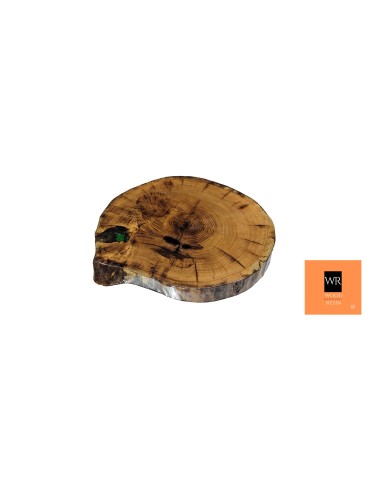 Dębowy Stolik lub Blat ~ Sapphire Nook ~ Wood & Resin ~ Unikat 090305