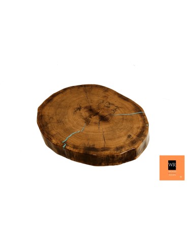 Dębowy Stolik lub Blat ~ Smoke and Owl ~ Wood & Resin ~ Unikat 084634