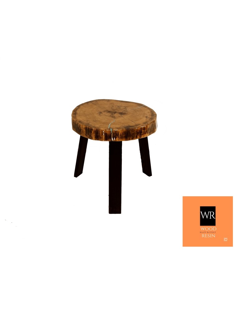 Stoły Marki Wood&Resin - Dębowy Stolik lub Blat ~ Smoke and Owl ~ Wood & Resin ~ Unikat 084634 - produkt MODO24.PL 1