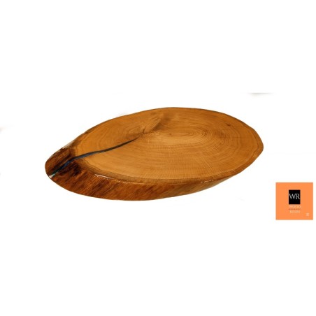 Dębowy Owalny Blat/ Stolik ⭖ Pearl Fisherman ⭖ 68x38x5 cm ⭖ Unikat