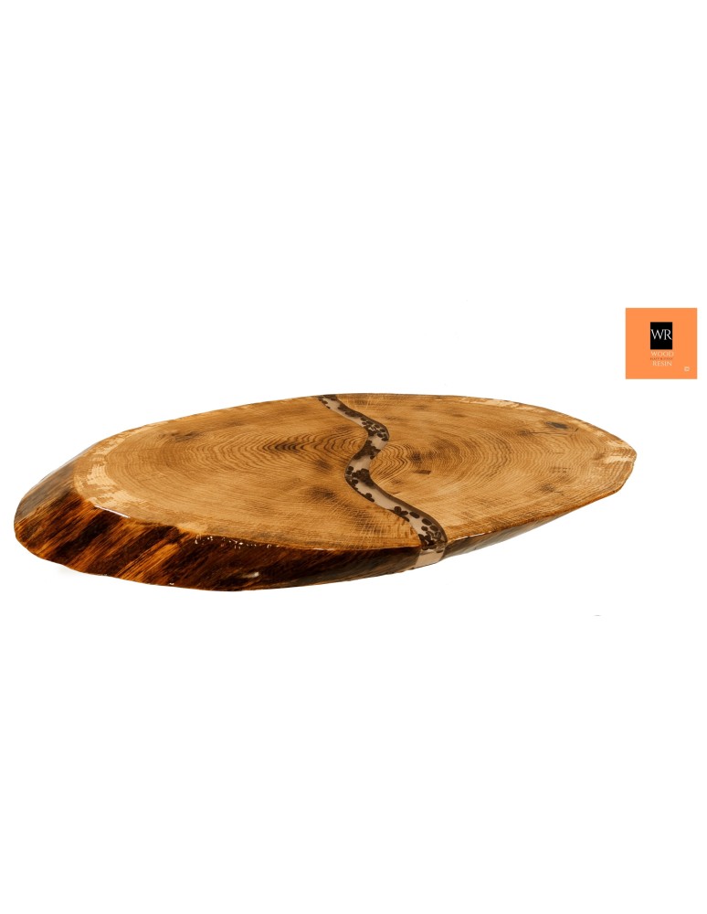 Stoły Marki Wood&Resin - Dębowy Stolik lub Blat  ~ Coffee Stream ~ Wood & Resin ~ Unikat 112415 - product MODO24.PL 1
