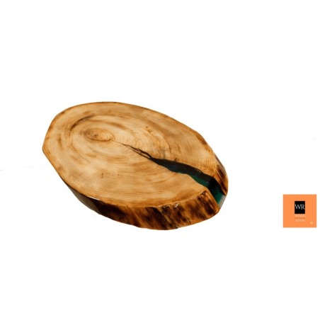 Owalny Stolik/ Blat z Żywicą Morską ⭖ Sea Lion ⭖ 65x41x5 cm ⭖