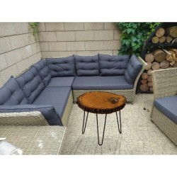 Dębowy Stolik/ Blat Żywiczny ⭖ Smoking Craters ⭖ 57-62x5,5 cm ⭖ Unikat