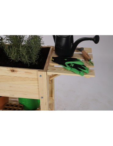 Drewniany Inspekt  OBL Surowy ~ Pokrywa Trapezowa, Półka Dolna, Boczna - product 2