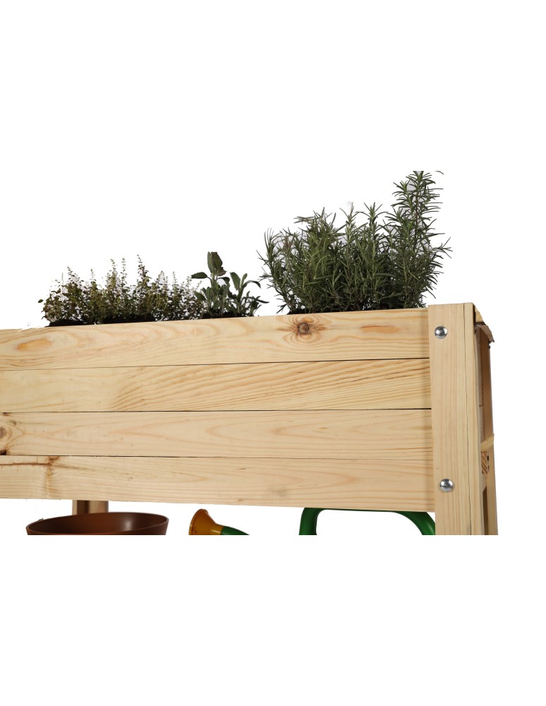Kwietniki i donice - Drewniany Inspekt  OBL Surowy ~ Pokrywa Trapezowa, Półka Dolna, Boczna - product MODO24.PL 3