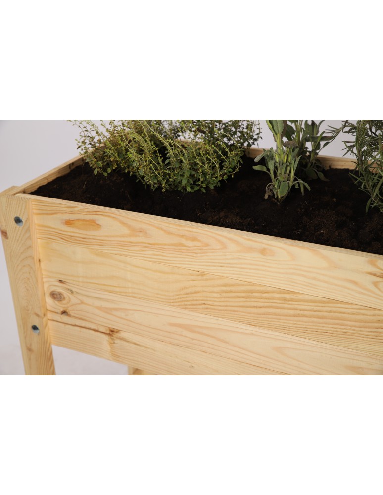 Kwietniki i donice - Drewniany Inspekt  OBL Surowy ~ Pokrywa Trapezowa, Półka Dolna, Boczna - product MODO24.PL 5