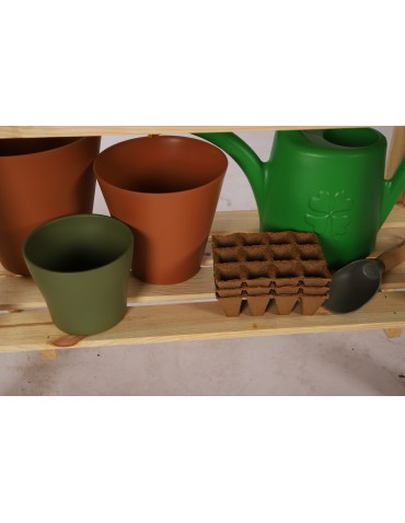 Kwietniki i donice - Drewniany Inspekt  OBL Surowy ~ Pokrywa Trapezowa, Półka Dolna, Boczna - product 8