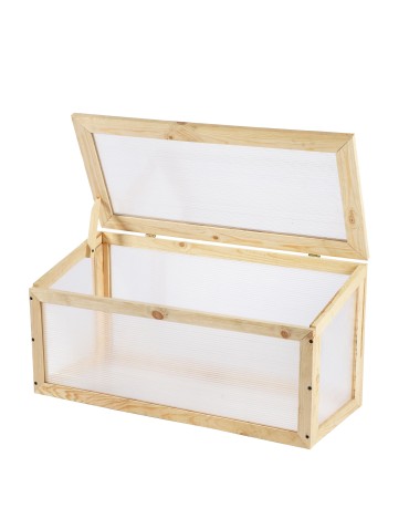 Drewniany Inspekt Miniszklarenka ~ OBL Surowa ~ Pokrywa Trapezowa, Półka Dolna - product 2