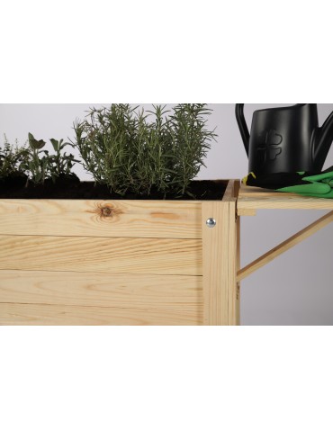 Kwietniki i donice - Drewniany Inspekt ~ OBL Surowy ~ Półka Dolna i Boczna - product 4