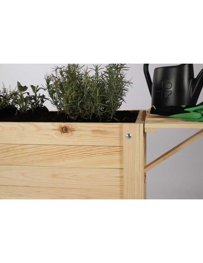 Kwietniki i donice - Drewniany Inspekt ~ OBL Surowy ~ Półka Dolna i Boczna - product MODO24.PL 4