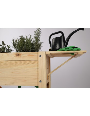 Kwietniki i donice - Drewniany Inspekt ~ OBL Surowy ~ Półka Dolna i Boczna - product 5