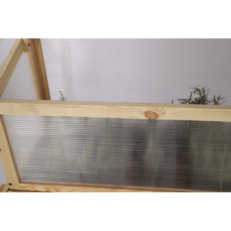 Drewniany Inspekt  Miniszklarenka ~ OBL Surowa ~ Pokrywa Prosta Półka Dolna, Boczna