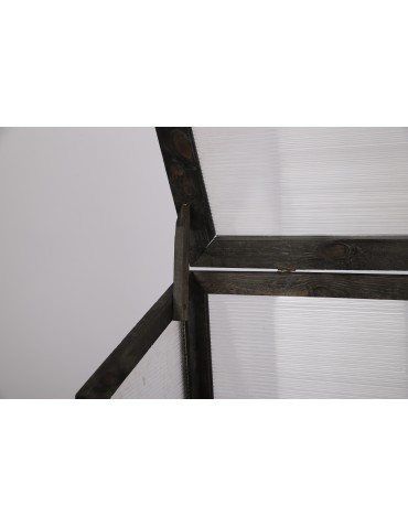 Kwietniki i donice - Drewniany Inspekt  Miniszklarenka ~ OBL Czarna ~ Pokrywa Prosta Półka Dolna, Boczna - product 7