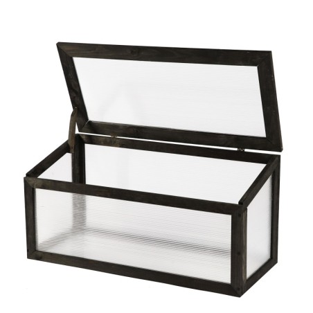 Drewniany Inspekt Miniszklarnia ~ OBL ~ Pokrywa Trapezowa, Półka Dolna, Boczna